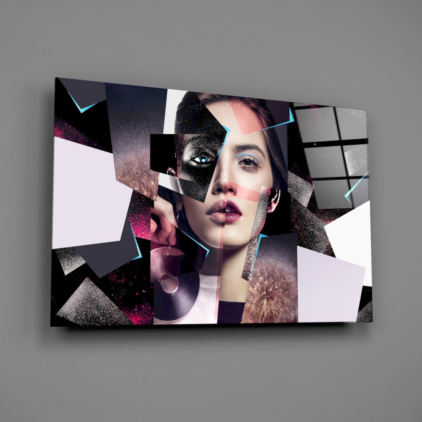 Effect Woman Glass Wall Art-1