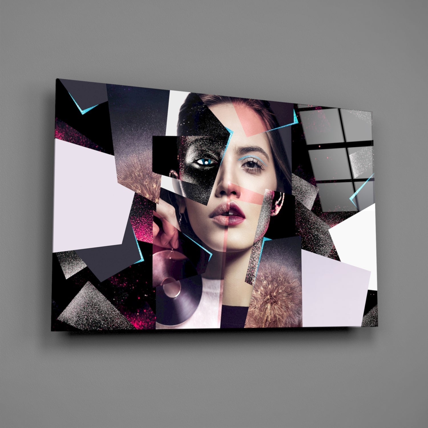 Effect Woman Glass Wall Art-1