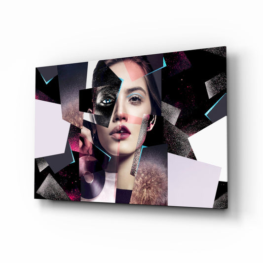 Effect Woman Glass Wall Art-0