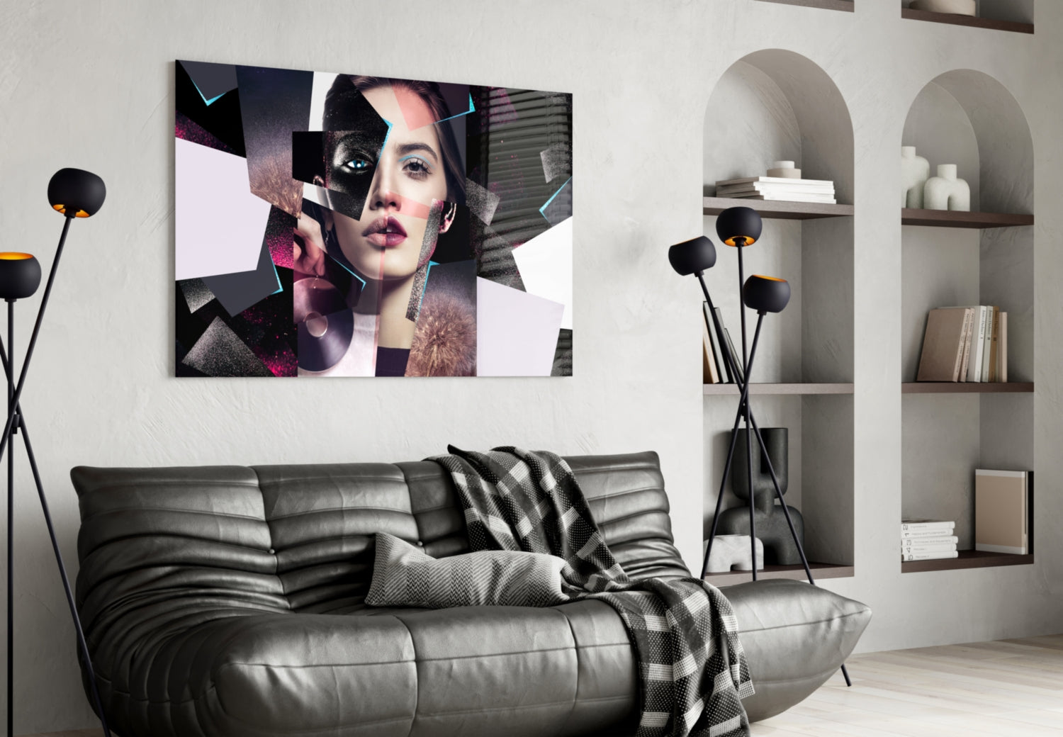 Effect Woman Glass Wall Art-3