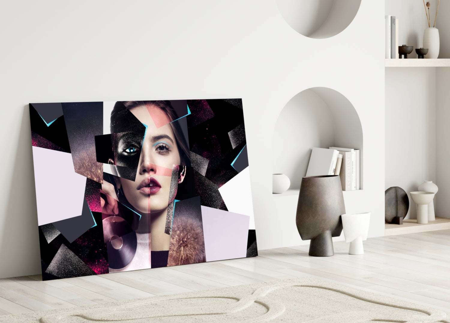 Effect Woman Glass Wall Art-2