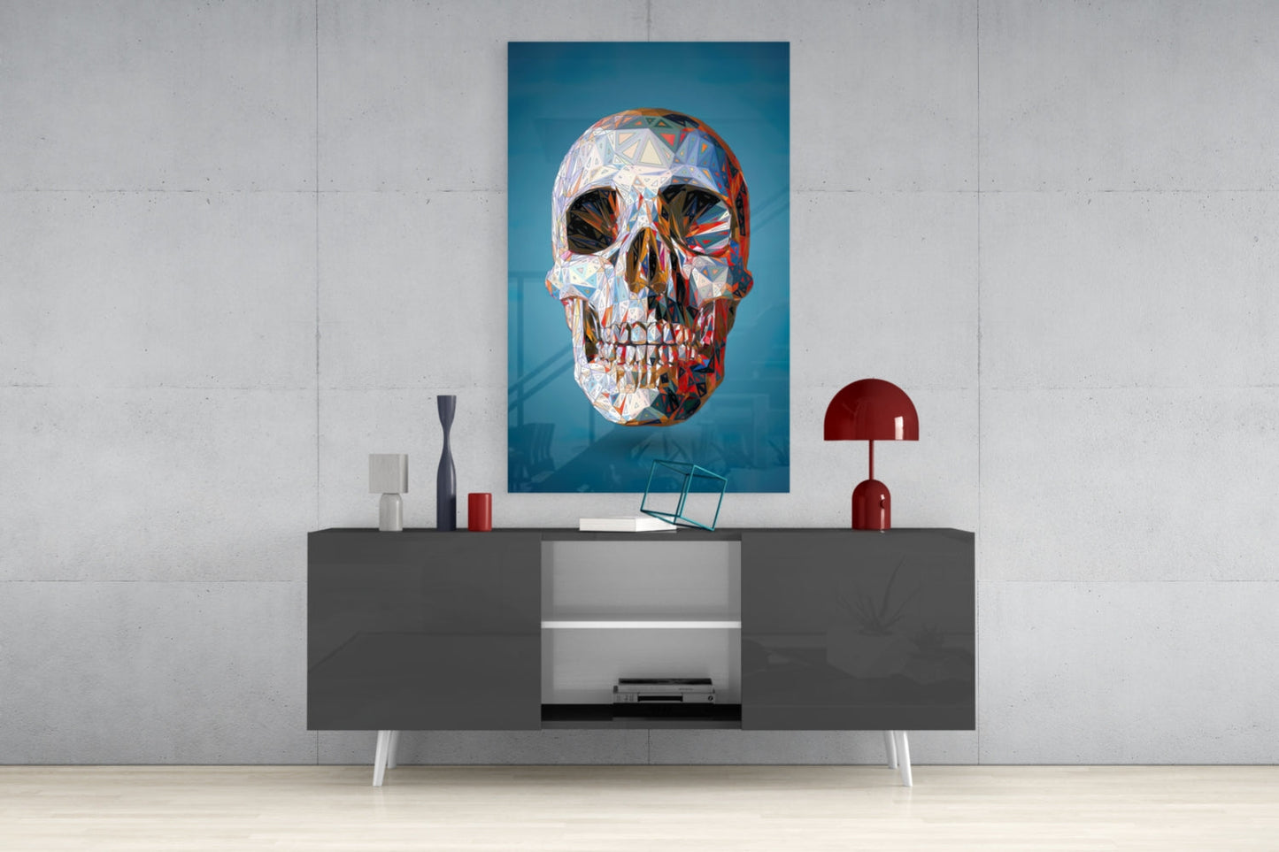 Skull Glass Wall Art