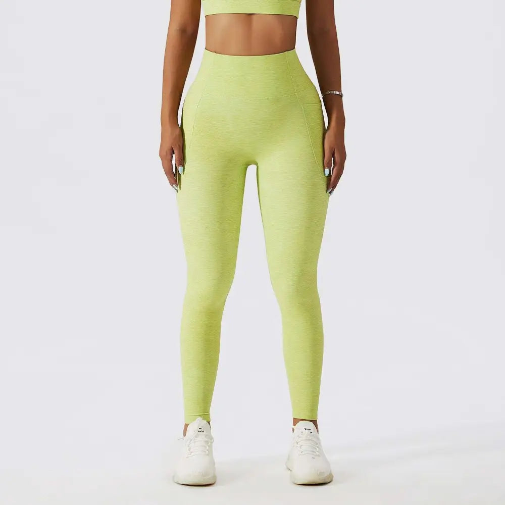 Olive Green Yoga Bra Fitness Suit with Pockets
