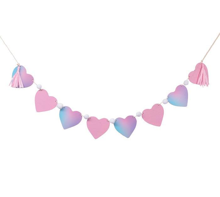 OMBRE PINK HEART GARLAND-0
