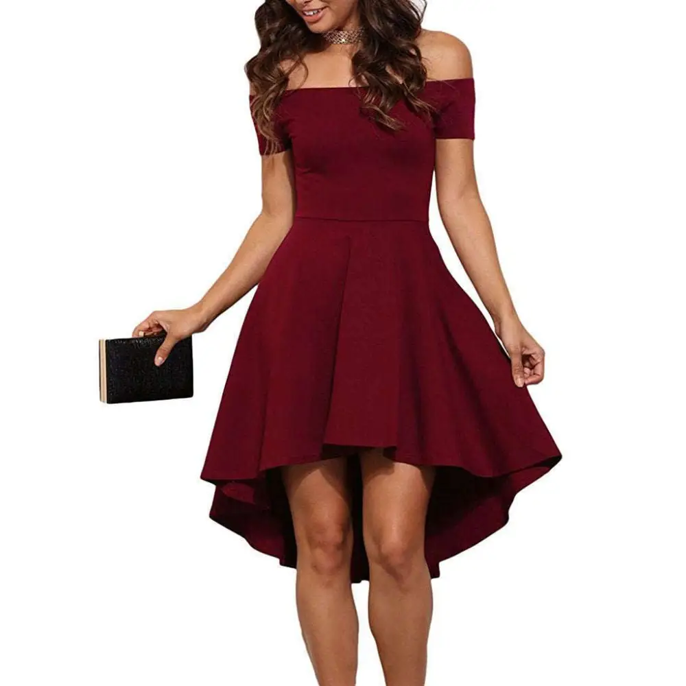 One Shoulder Short Sleeve Large Swallowtail Skirt