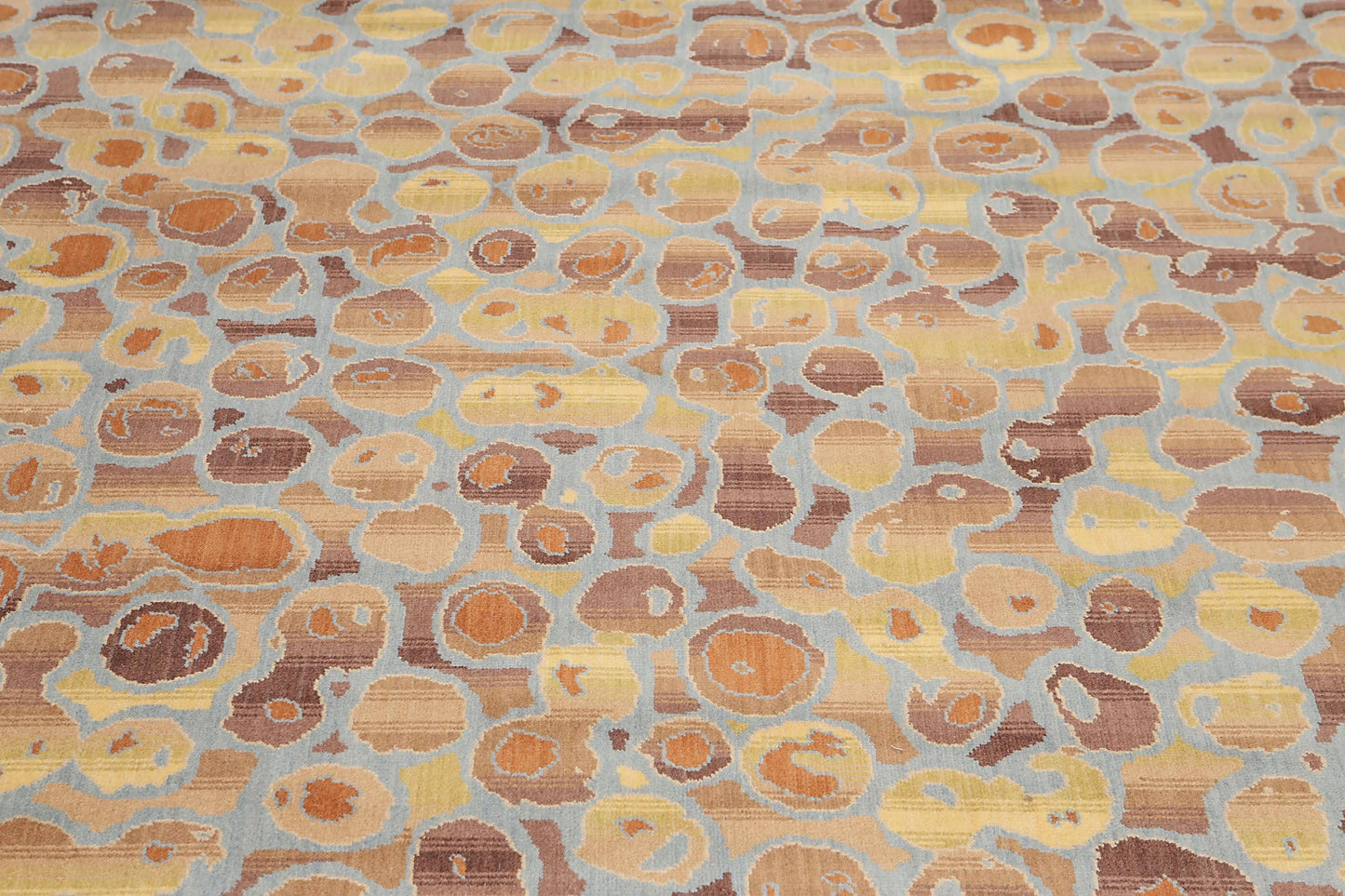 6' x 9' Designer Hand Knotted Modern 100% Wool Area rug Aqua-3