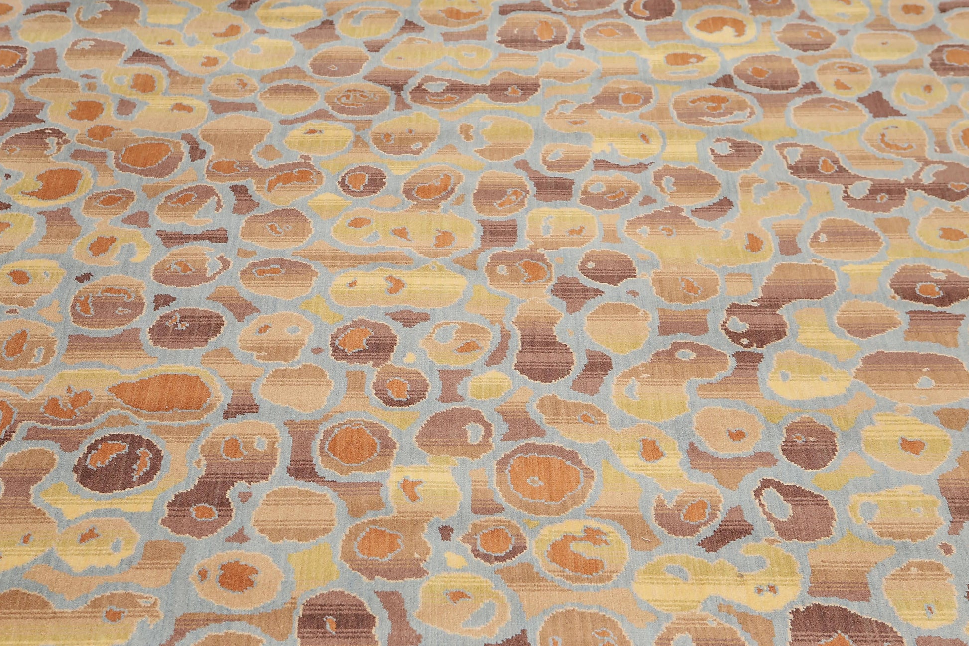 6' x 9' Designer Hand Knotted Modern 100% Wool Area rug Aqua-3