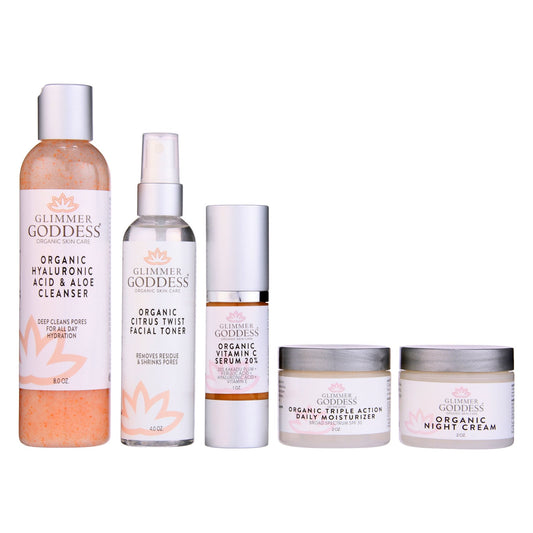 Complete Organic Anti-Wrinkle 5-Step Kit with Vitamin C & SPF 30