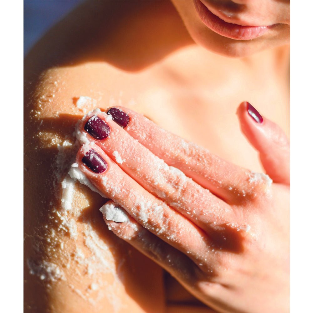 Organic Whipped Sugar Body Scrub 2 oz – Travel Size Crepey Skin Treatment & Exfoliator