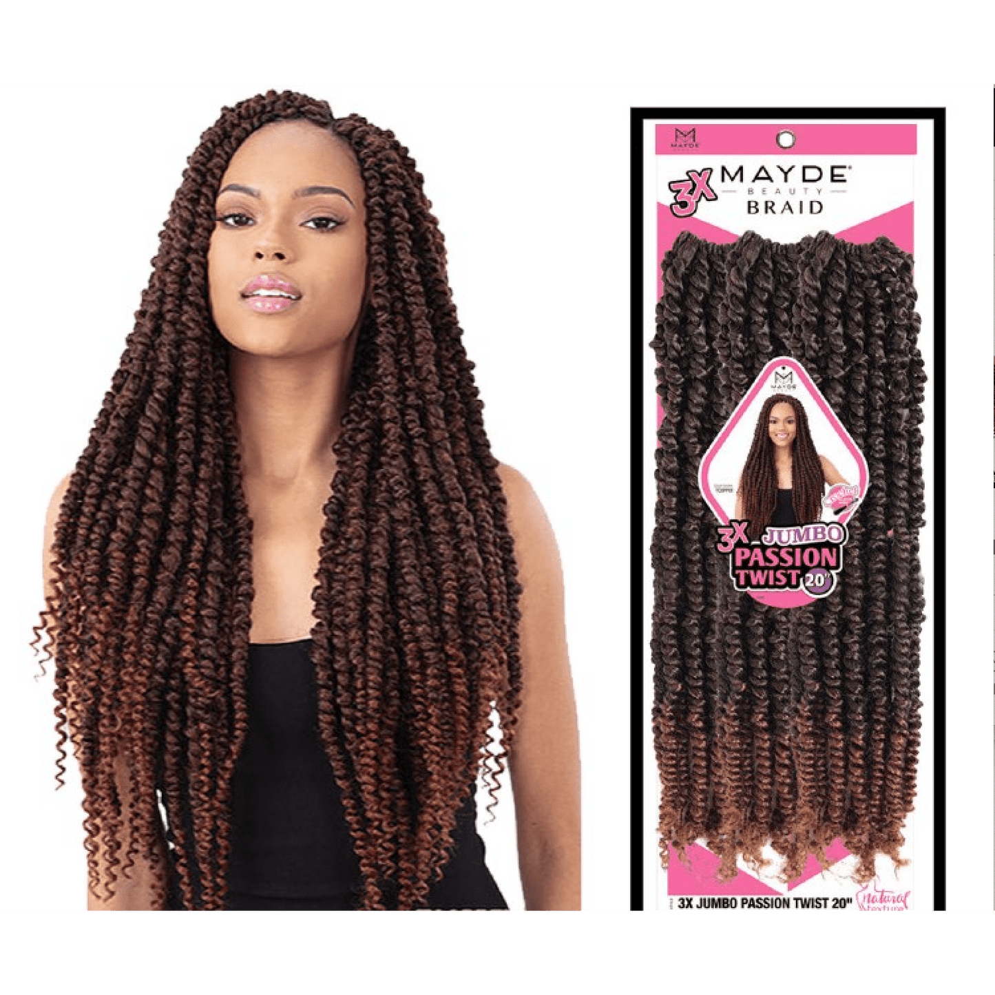 Mayde Beauty Braid 3X Jumbo Passion Twist 20"