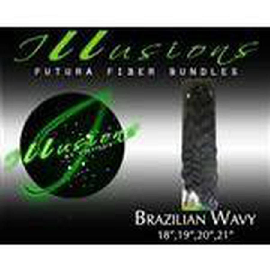 Illusions Brazilian Wavy Bundles with Closure (4 pieces)