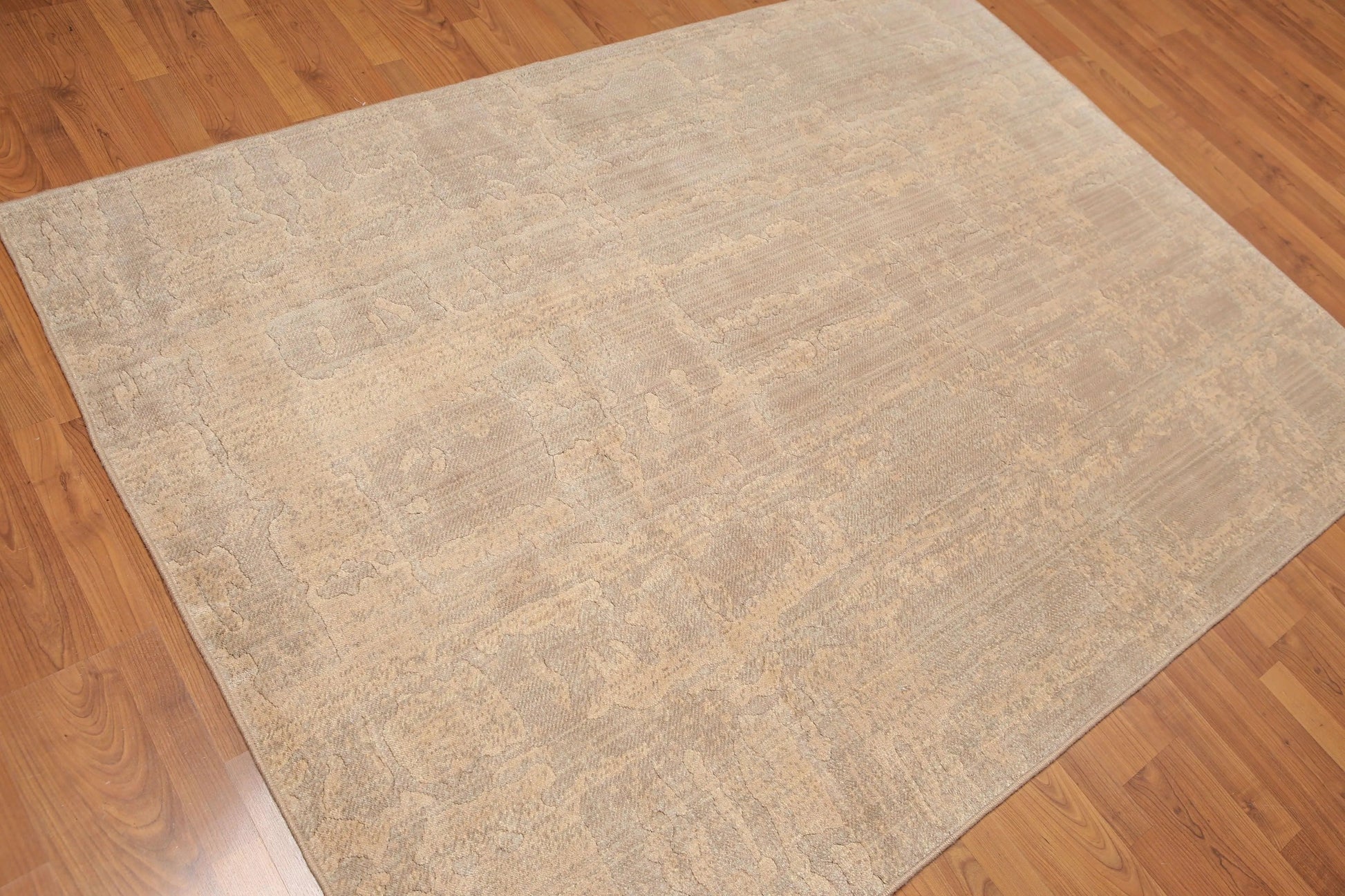 5' x 7' Handmade Modern 100% Wool Area rug Tan-2