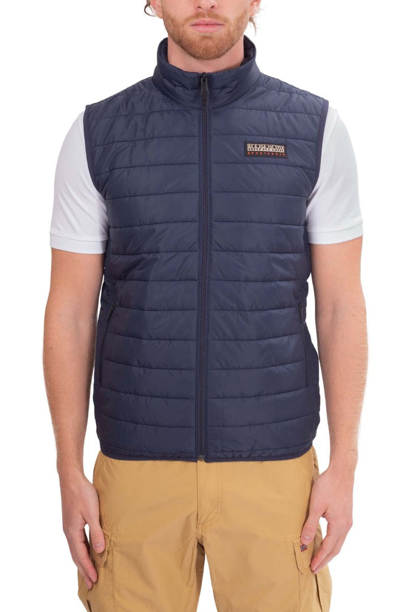 NAPAPIJRI - Men's sleveless down jacket with logo patch-1