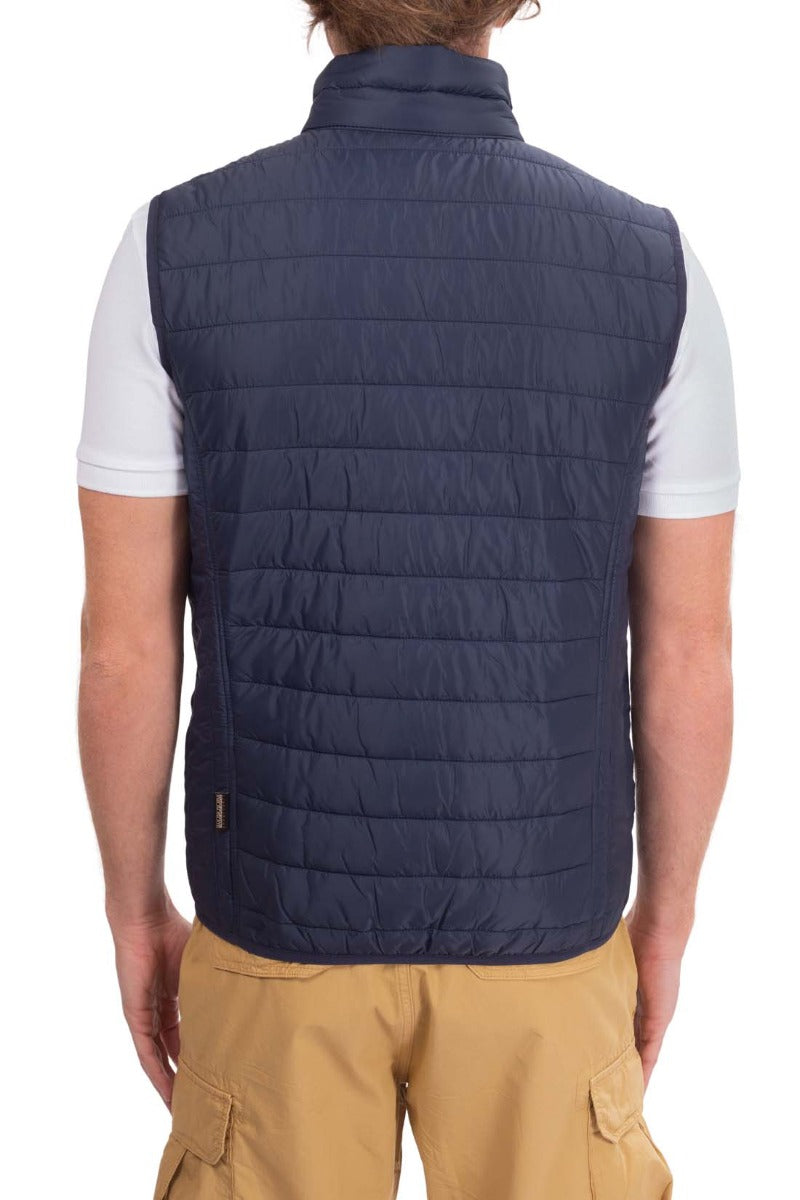 NAPAPIJRI - Men's sleveless down jacket with logo patch-2