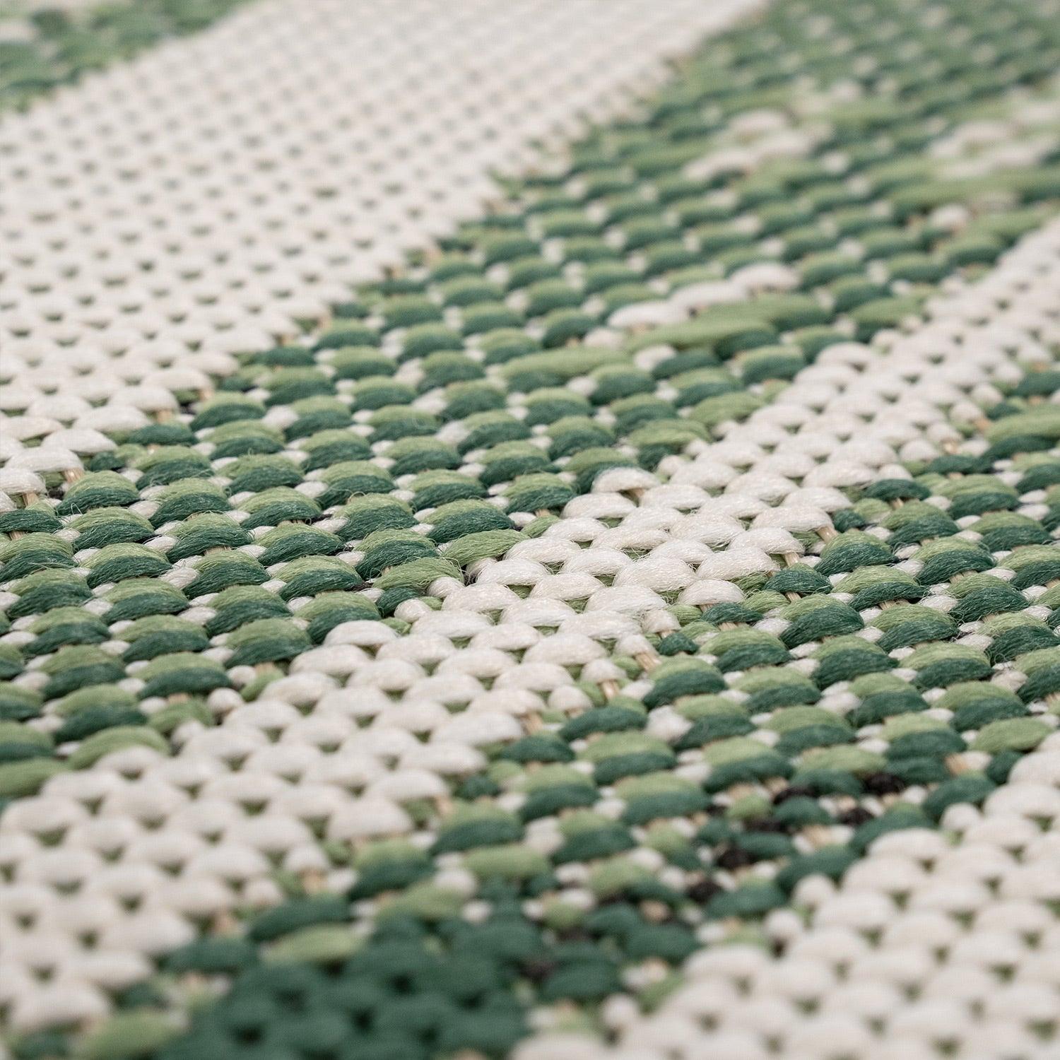 Outdoor Rug Ostende Palm Leaf Design Waterproof - Beige Green-1