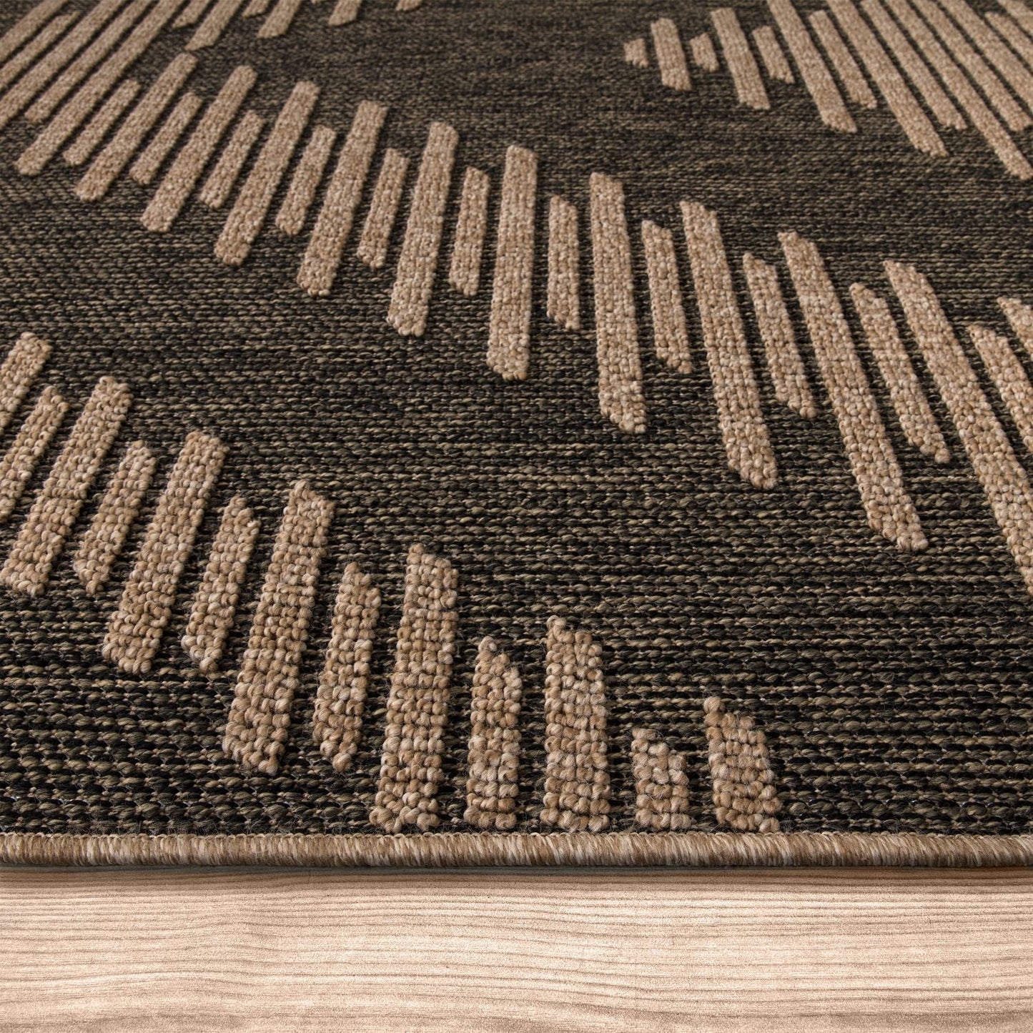 In- & Outdoor Rug Cologne with Bohemian Diamond Pattern-2