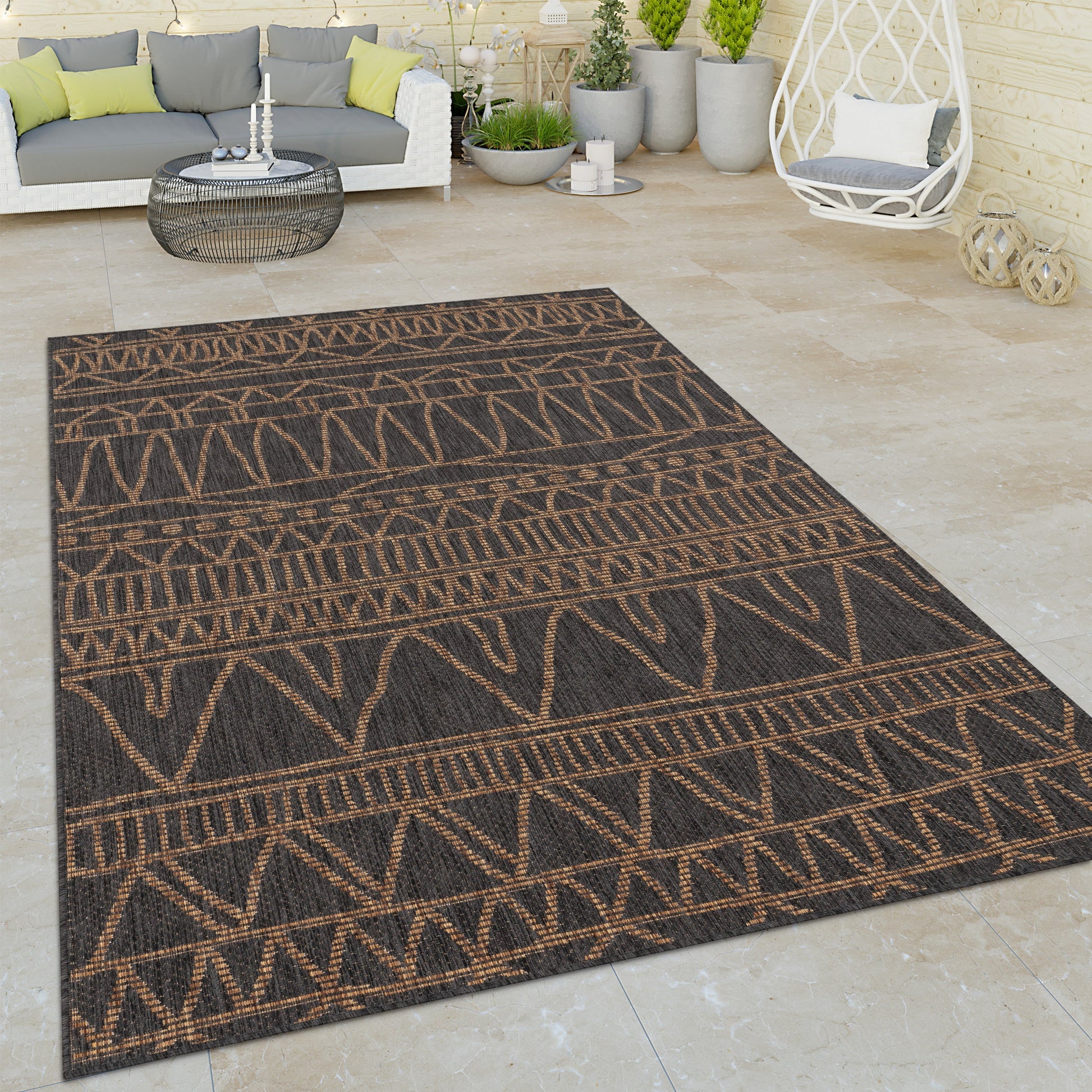 Indoor & Outdoor Rug Modern Ethnic Pattern-4