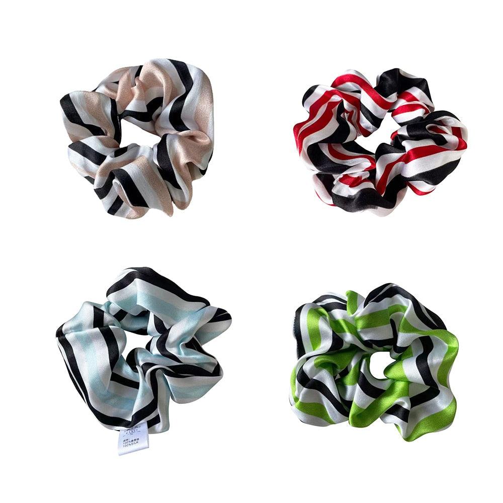 Oversized Scrunchies For Women Solid Headband Silk Rubber Bands Satin Elastic Ties Hair Accessories Ponytail Holder Accessories for Women Girls