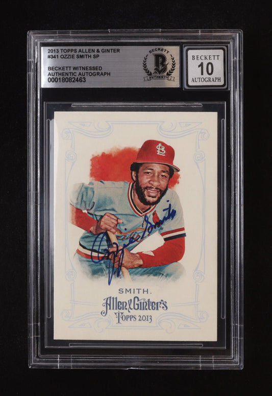 Ozzie Smith 2013 Topps Allen And Ginter Auto Beckett 10