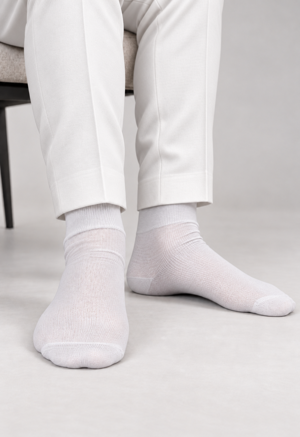 tittimitti® 100% Mercerized "Filo di Scozia" Cotton Men's Ankle Dress & Trouser Socks 3-Pack. Made in Italy