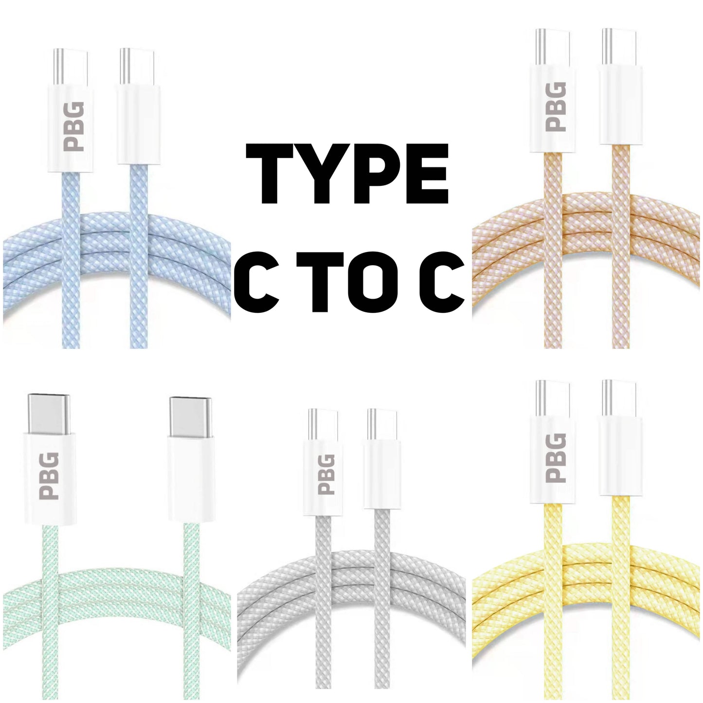 PBG Macaron USB-C TO C Cable's 3 (PD Type C to 8 Pin)