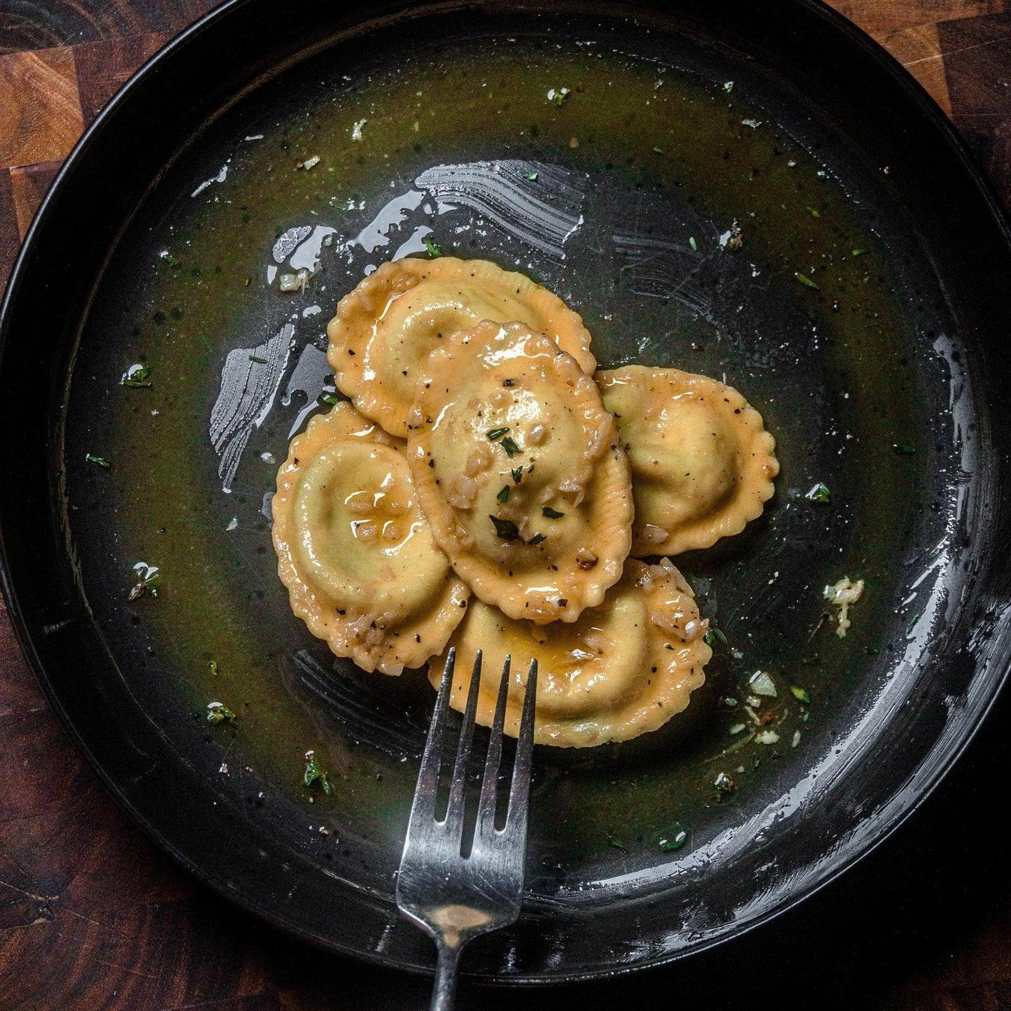 Pea Shoot Ravioli
