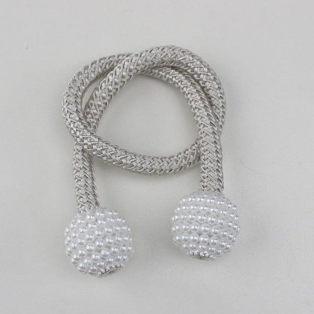 Pearl Magnetic Curtain Clip Curtain Holder Tieback Buckle Clips Hanging Ball Buckle Tie Back Curtain Accessories Home Decor  Decorative Curtain Holdbacks Crystal Tie Backs For Curtains Curtain Holders For Window Draperies
