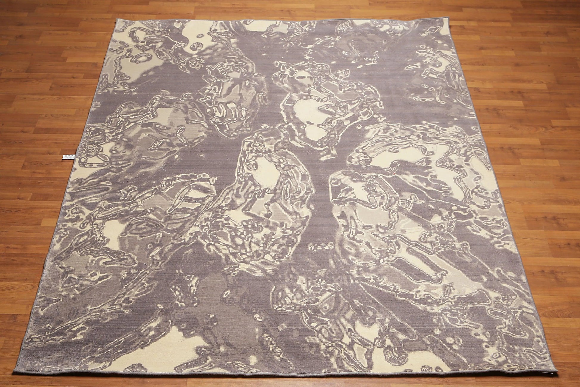 8' x 10' Modern 100% Wool Oriental Area rug Gray-1