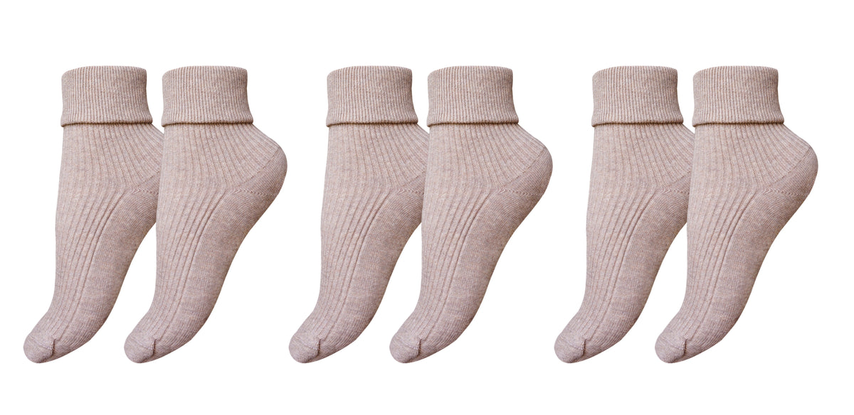 tittimitti® 100% Organic Combed Cotton Luxury Women's Socks 3-Pack. Made in Italy.