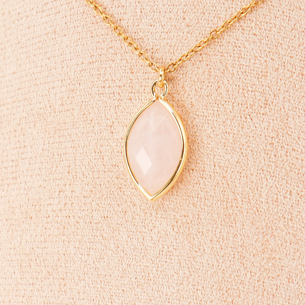 Pendant | Rose Quartz Almond-0