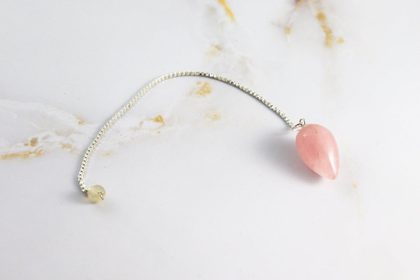 Goutte clock - Rose quartz-2