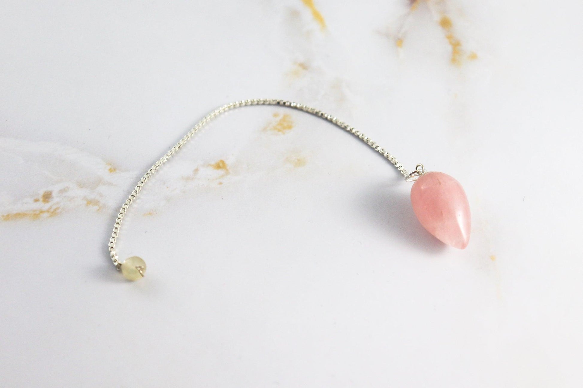 Goutte clock - Rose quartz-2