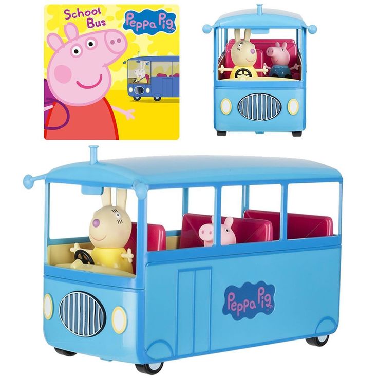 Peppa Pig School Bus Model Toy for Classroom Fun