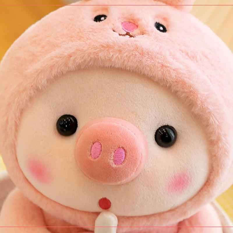 Pig Boba Plush Toy Cute Bubble Tea Stuffed Animal for Kids