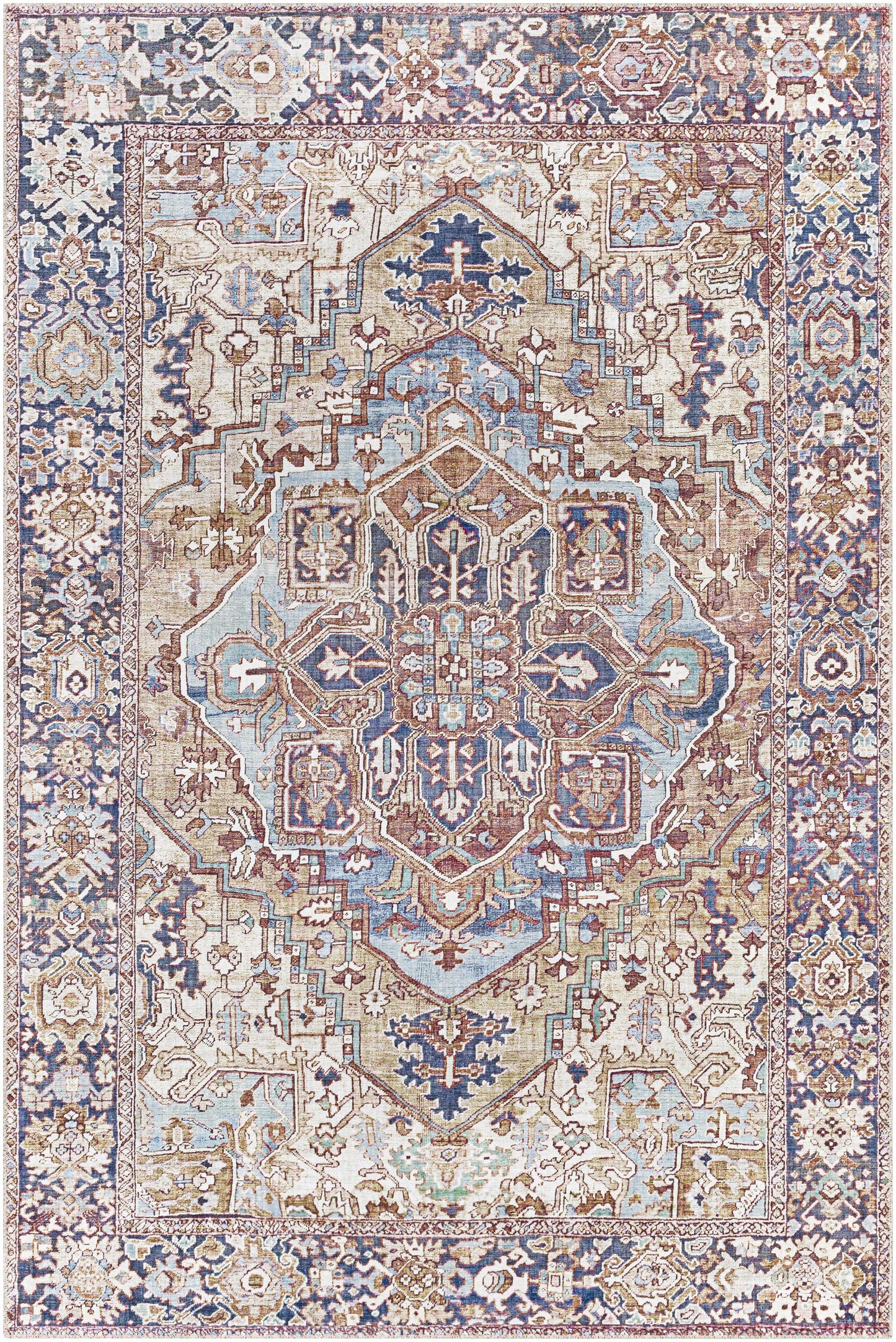 Neyland Iris Olive & Brown Area Rug 2360-5