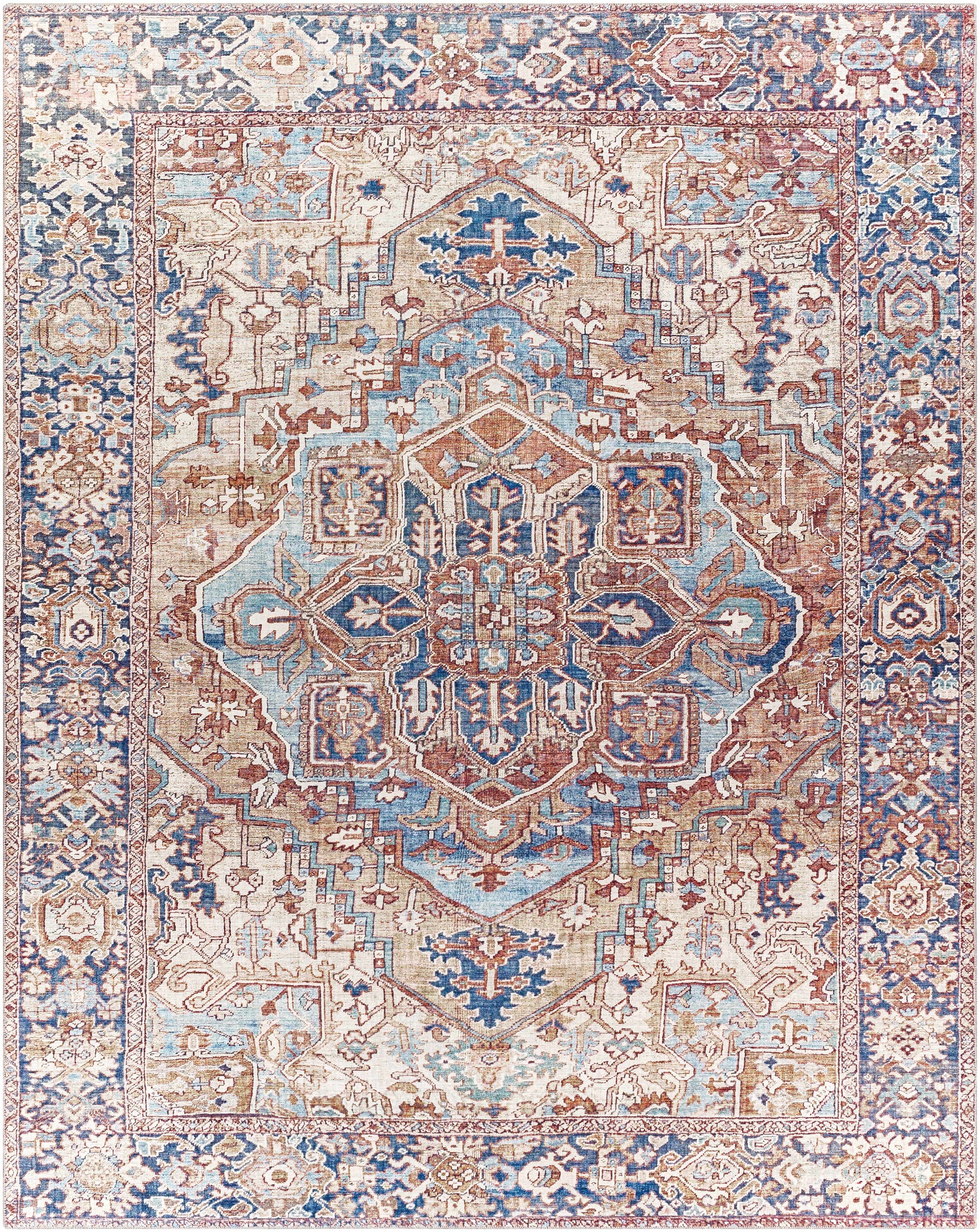 Neyland Iris Olive & Brown Area Rug 2360-0