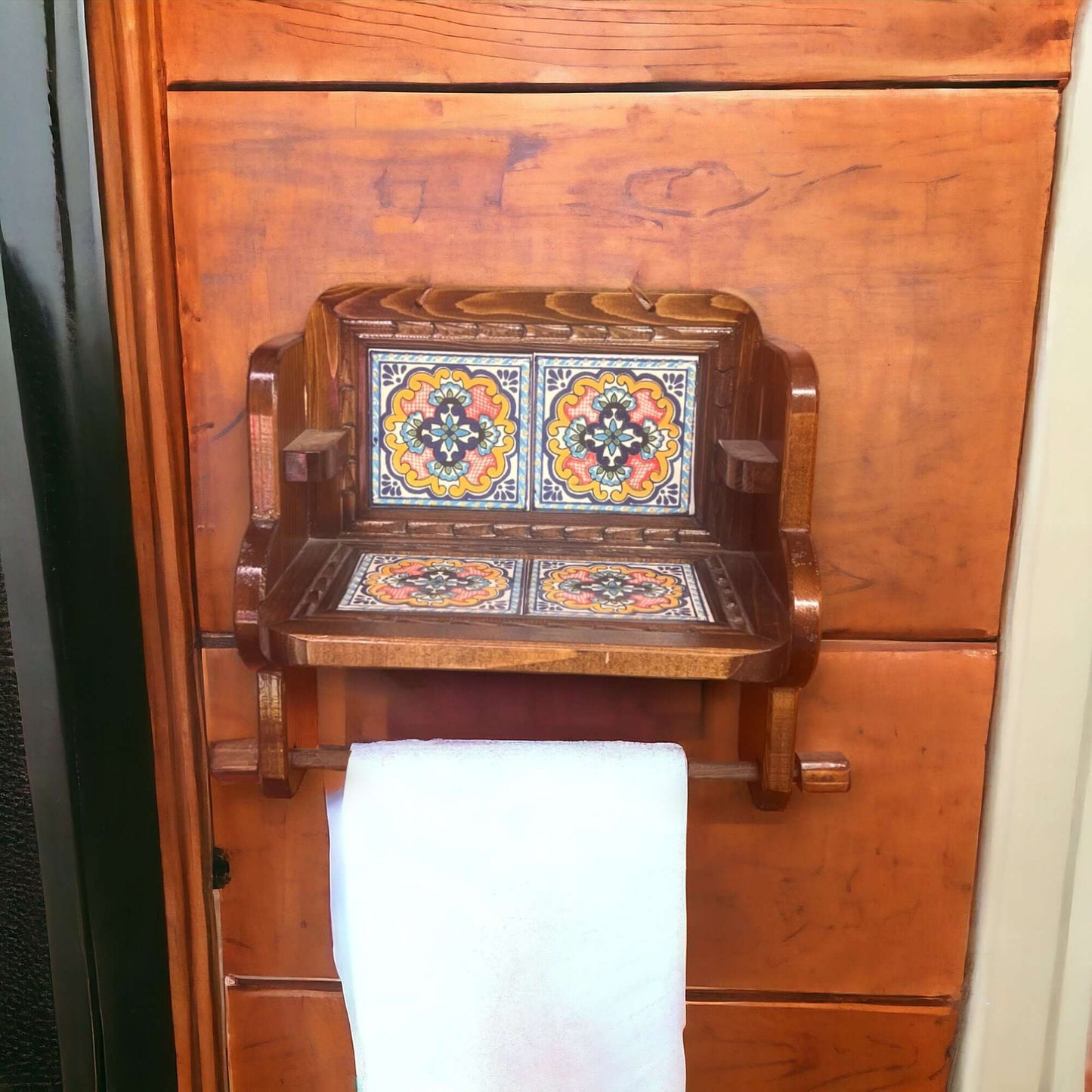 Personalized Talavera Wall Decor | Custom Paper Towel Holder