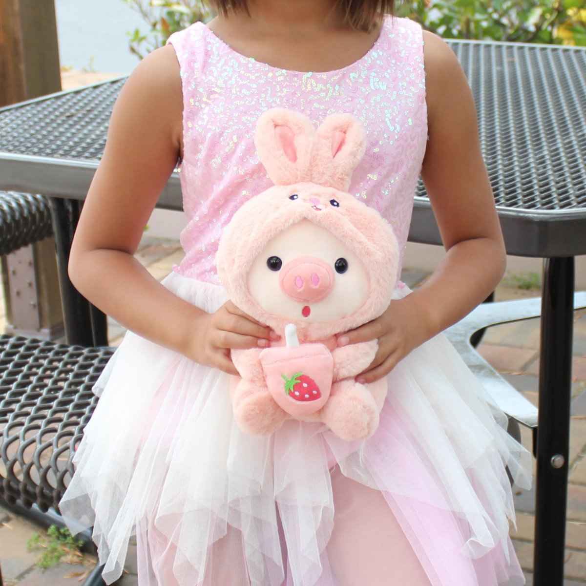 Pig Boba Plush Toy Cute Bubble Tea Stuffed Animal for Kids