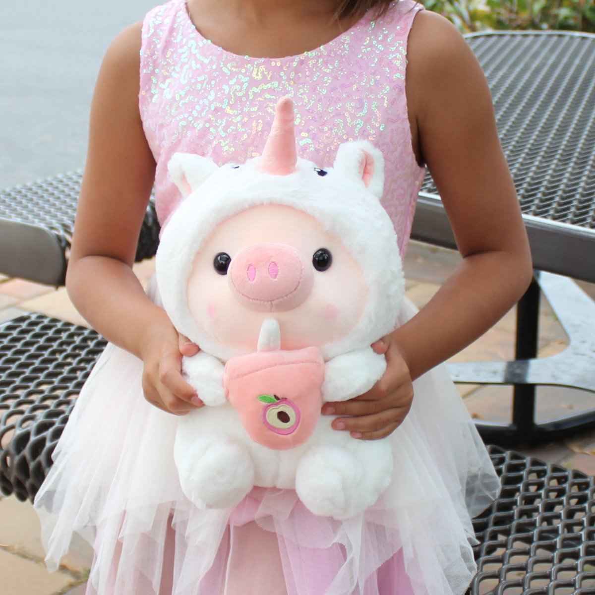 Pig Boba Plush Toy Cute Bubble Tea Stuffed Animal for Kids