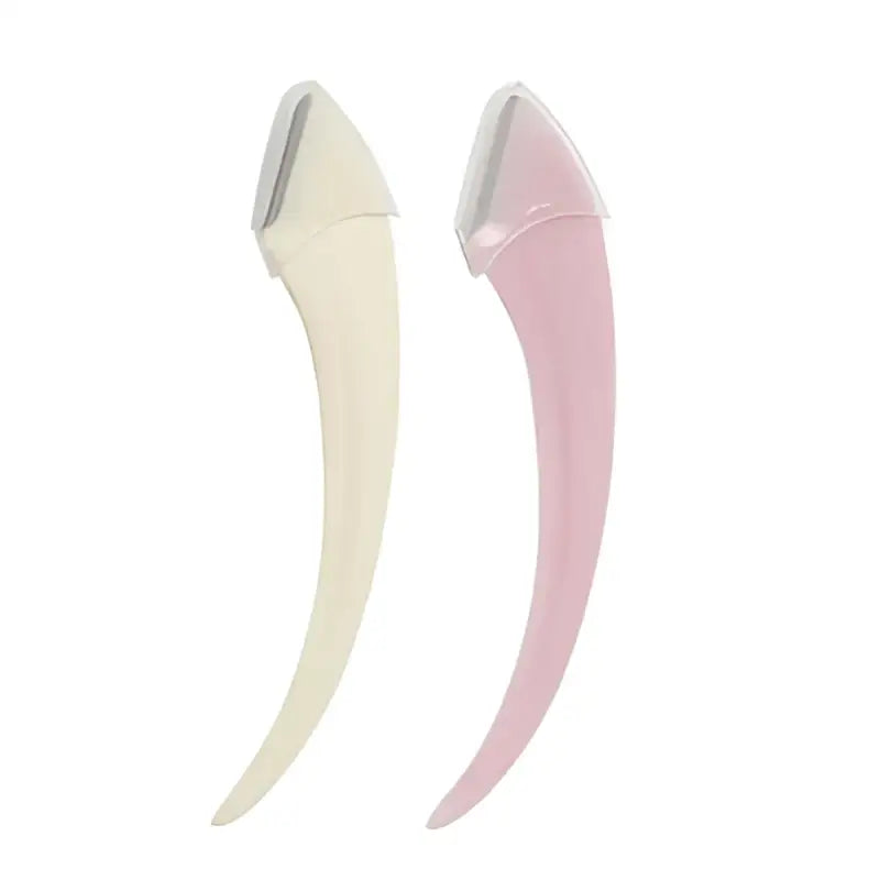 Pink Eyebrow Trimming Knife and Scissors Set