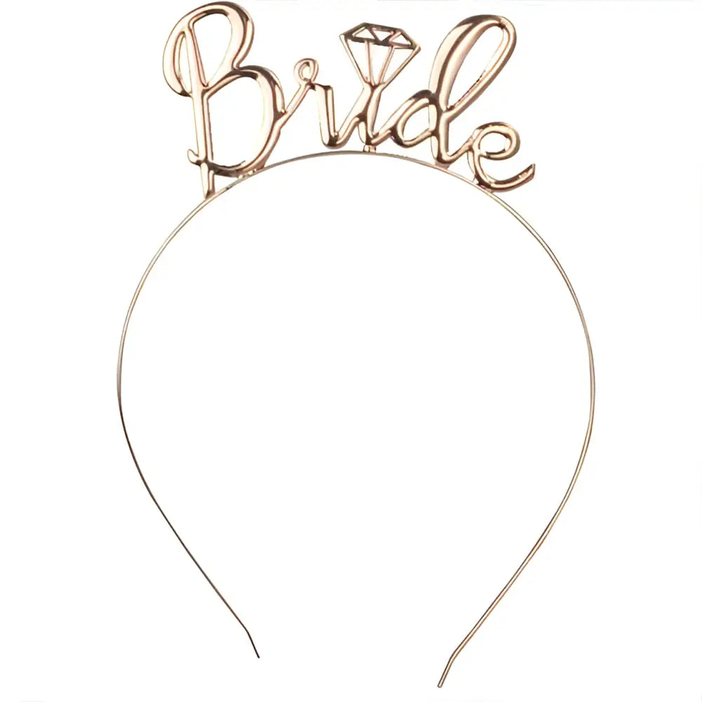 Pink Gold Foil Bride to Be Bridal Veil Popular Tulle