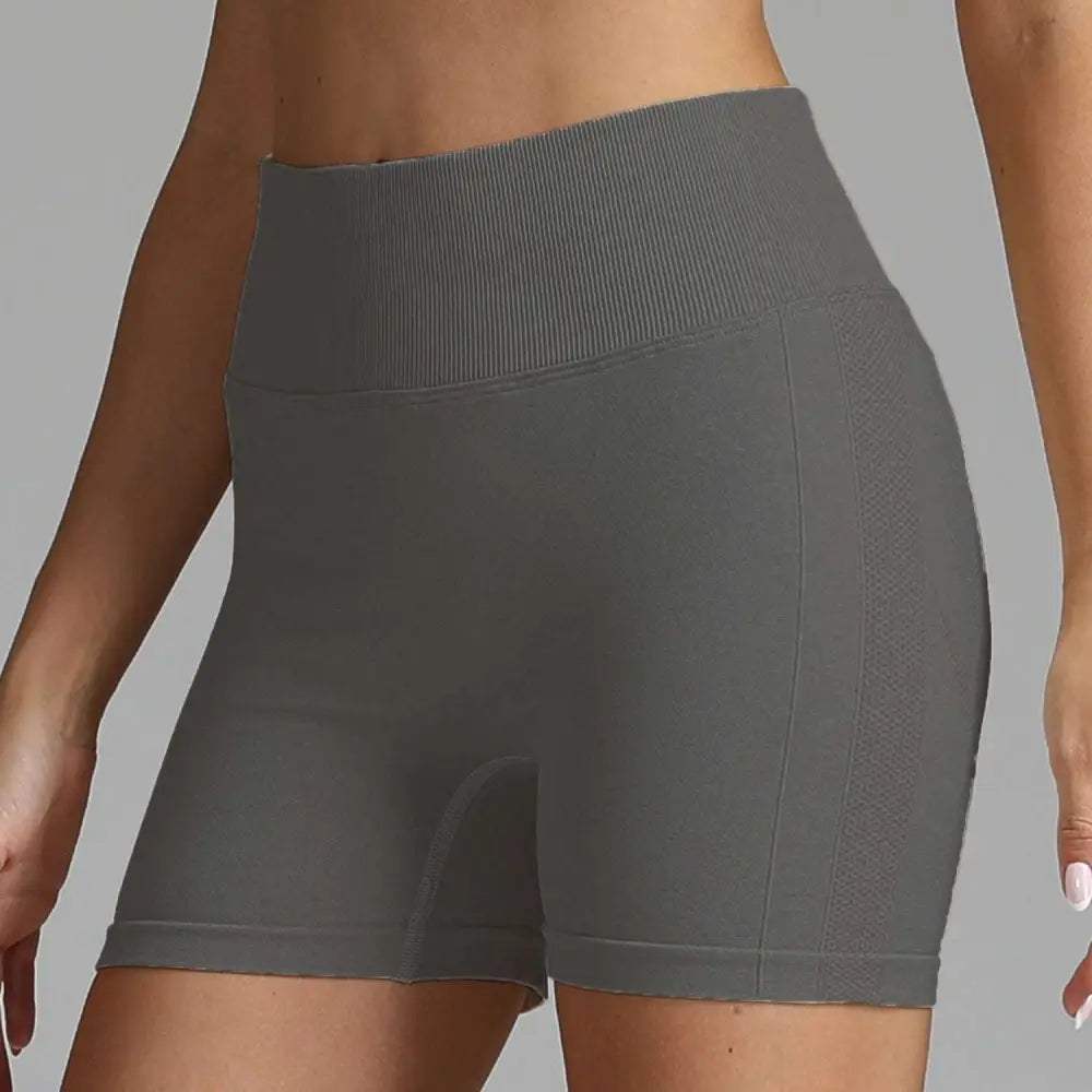 Pink High Waist Seamless Yoga Shorts Women