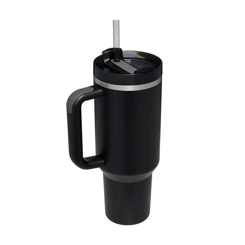 Pink Kiss Stainless Steel Handle Straw Insulated Tumbler