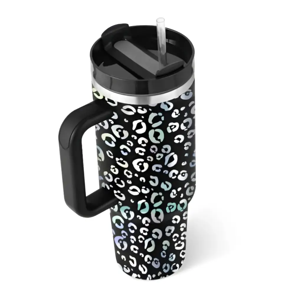 Pink Kiss Stainless Steel Handle Straw Insulated Tumbler