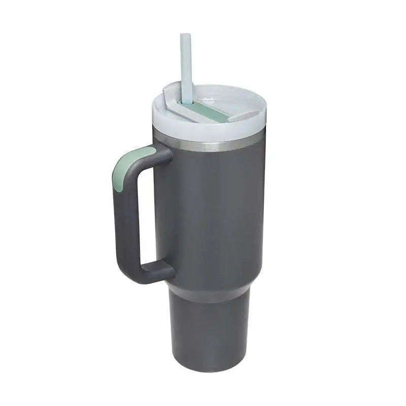 Pink Kiss Stainless Steel Handle Straw Insulated Tumbler