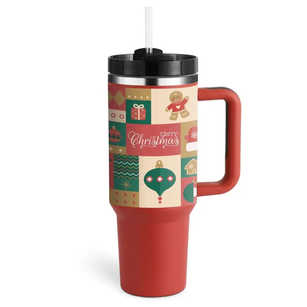 Pink Kiss Stainless Steel Handle Straw Insulated Tumbler