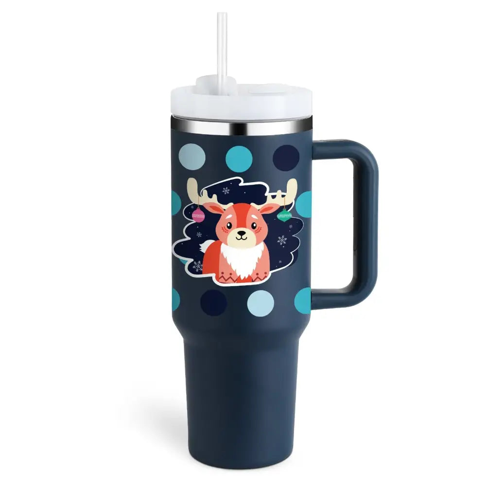 Pink Kiss Stainless Steel Handle Straw Insulated Tumbler