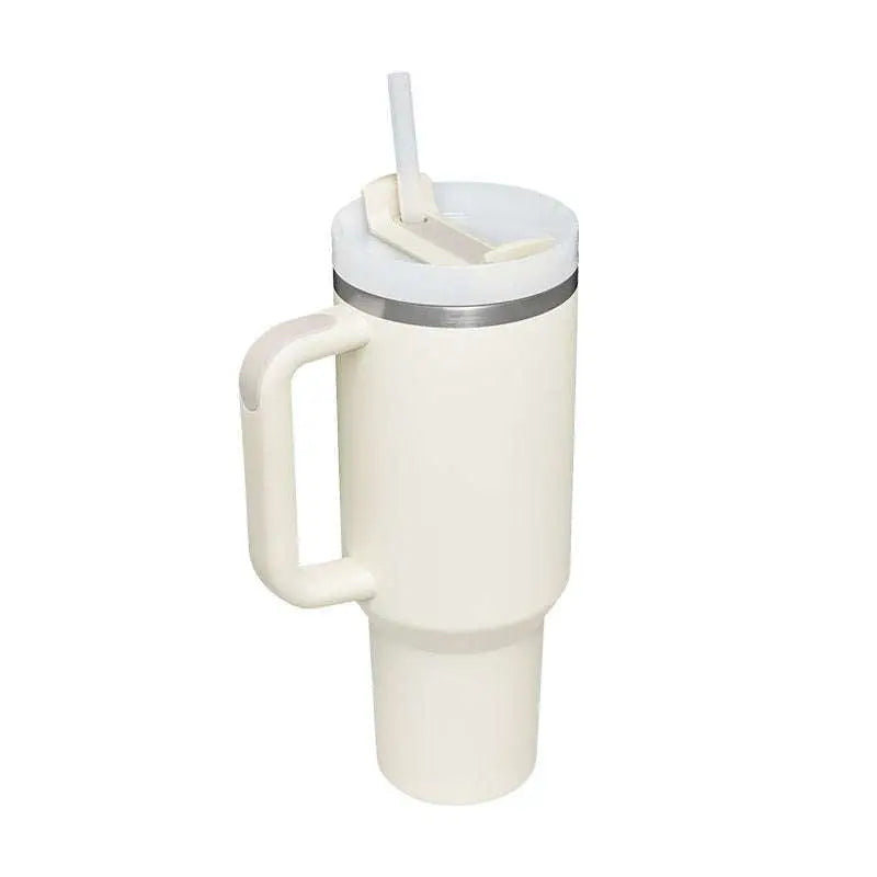 Pink Kiss Stainless Steel Handle Straw Insulated Tumbler