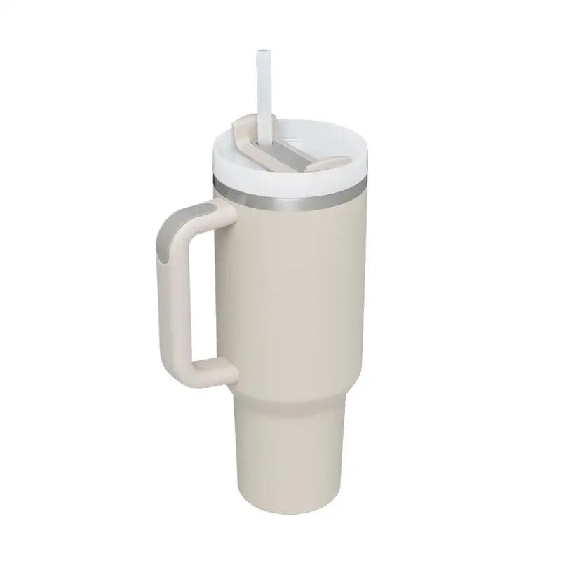 Pink Kiss Stainless Steel Handle Straw Insulated Tumbler