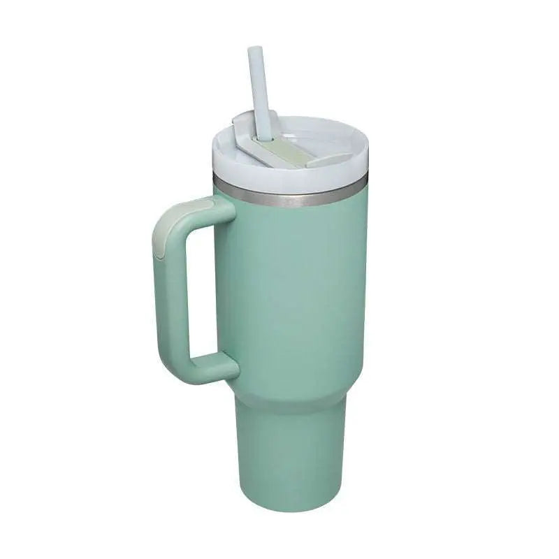 Pink Kiss Stainless Steel Handle Straw Insulated Tumbler